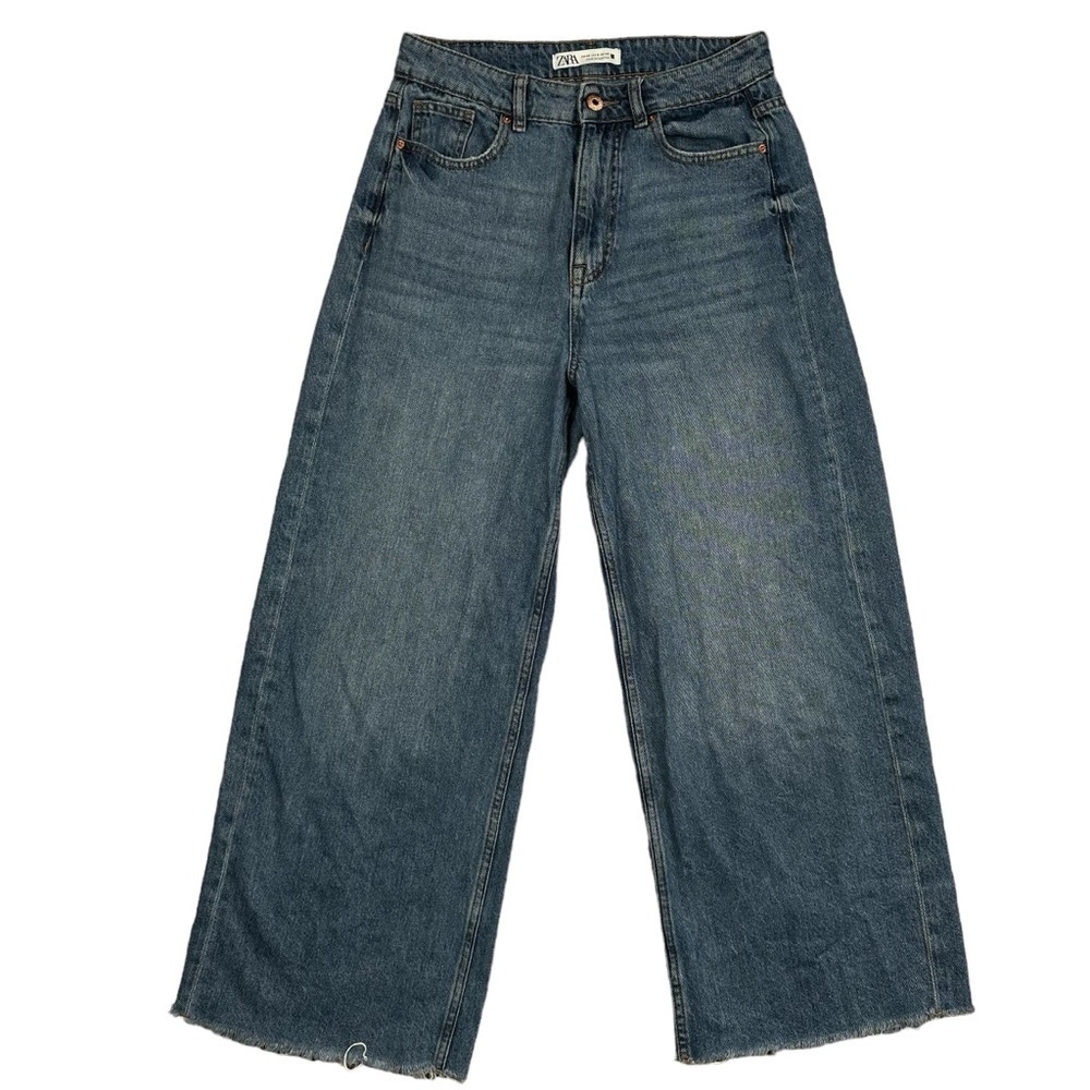 Zara Wide Leg Baggy Jeans High Waisted